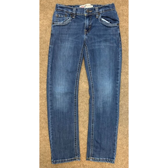 Levis 511 Jeans Boys 8 Slim Fit Straight Leg Performance Stretch Whiskered Denim - Picture 1 of 8